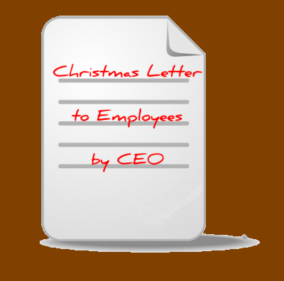  or she is about the employees, by sending a Christmas greeting letter