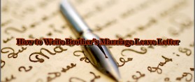How to Write Brother Marriage Leave Letter