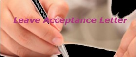 Leave Acceptance Letter