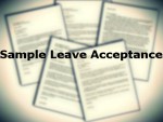 Leave Acceptance Letter