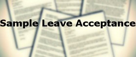 Leave Acceptance Letter