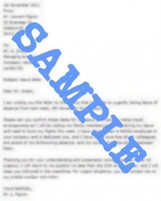 Leave Application Letter