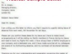 Medical Treatment Leave Letter