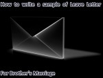 Sample of Brother Marriage Leave Letter
