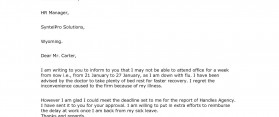 Templates of Illness Leave Letters