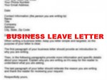Business Leave Letter