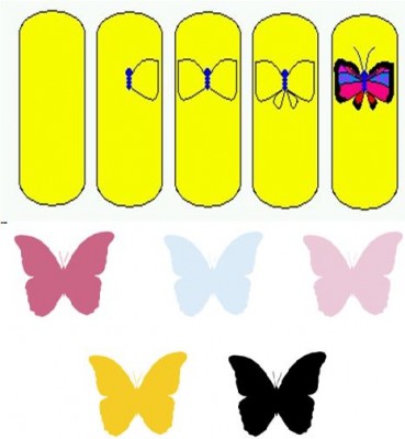 The butterfly nail art designs are one among the most eye catching nail art