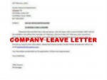 Company Leave Letter