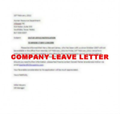 How to Write a Company Leave Letter Company Leave Letter
