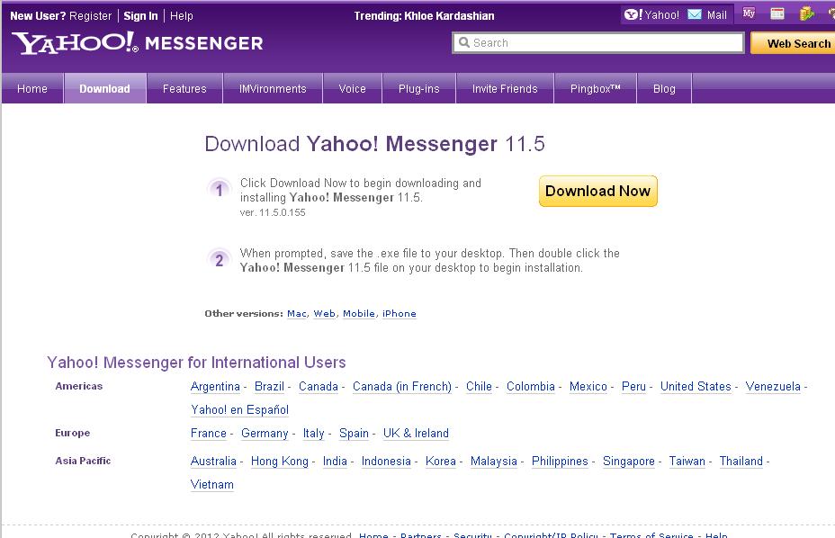 Go chat yahoo messenger