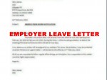 Employer Leave Letter