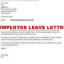 Employer Leave Letter