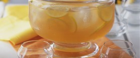 Fish House Punch Cocktail in a punch bowl