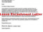 Leave Encashment letter