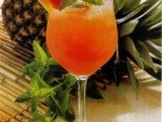 Mai Tai with cherry and pineapple