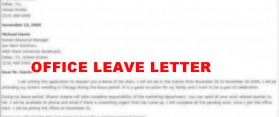 Official Leave Letter