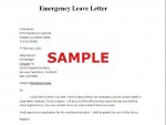 Sample of Emergency Leave Letter