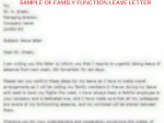 Sample of Family Function Leave Letter