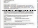 Sample of Pregnancy Leave Letter