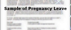 Sample of Pregnancy Leave Letter