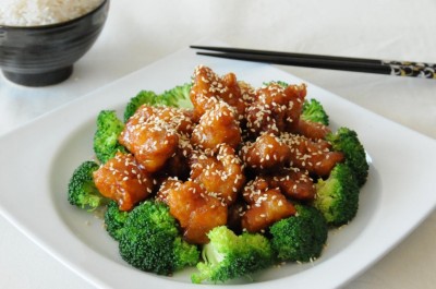 Sesame Chicken with broccoli