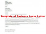 Template of Business Leave Letter