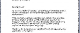 Template of Leave Letter after Taking Leave