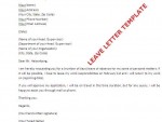 Template of Leave Letter