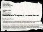Template of Pregnancy Leave Letter