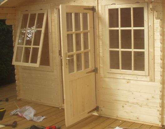door and windows of shed