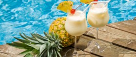 Pina Colada juice in Glasses