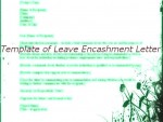 tempalte of leave encashment letter