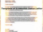 template of extension leave letter