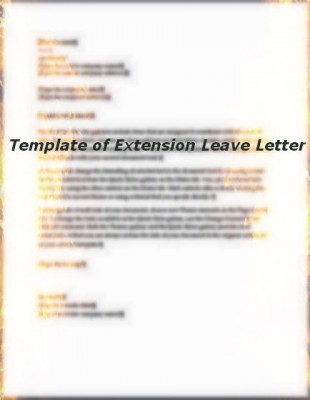 sample letter for extension of leave