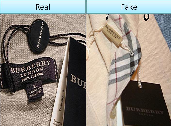 authentic burberry shirt tags