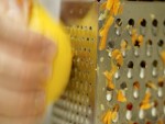 grating lemon zest