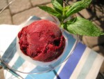 Making Berry Frozen Yoghurt