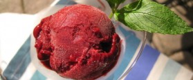 Making Berry Frozen Yoghurt