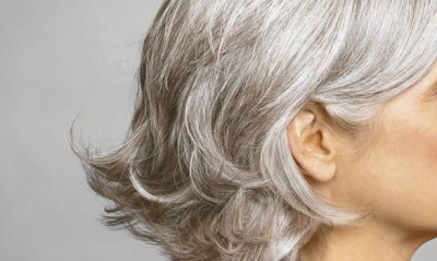 How to Get Rid Of Grey Hair Naturally lady with gray hair