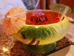 Flaming volcano