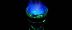 Now inhale the air created underneath your hand and then drinks the shot while hot.