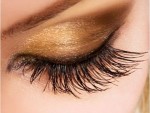 Apply Gold Eye Shadow