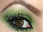 green eyeshadow
