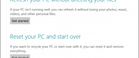Refresh or Reset Your Windows 8 PC without the DVD