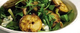 Rocket Salad with Pears Pine Nuts Pancetta and Dolcelatte Recipe