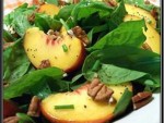 Spinach Peach and Pecan Salad