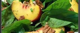 Spinach Peach and Pecan Salad