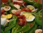 Spinach and Pancetta Salad with Curry Mustard Vinaigrette recipe