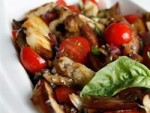 Warm Aubergine Tomato Salad