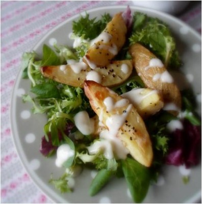 Roasted Potato Salad with Cumin and Yoghurt Dressing